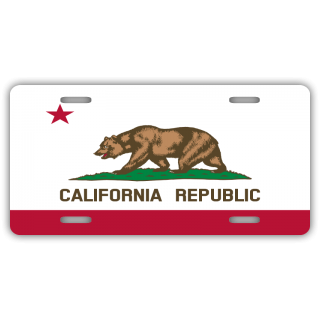 California State Flag License Plate
