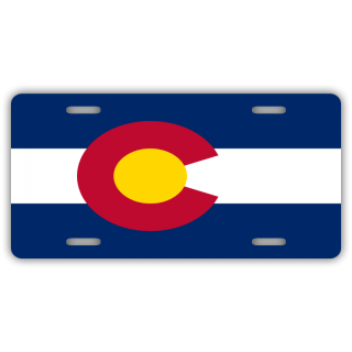 Colorado State Flag License Plate