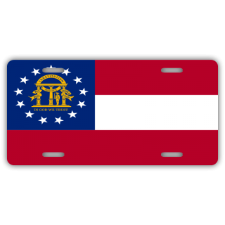 Georgia State Flag License Plate