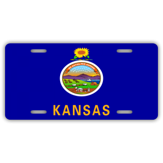 Kansas State Flag License Plate