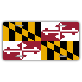 Maryland State Flag License Plate