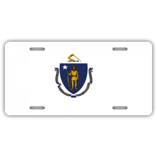 Massachusetts State Flag License Plate