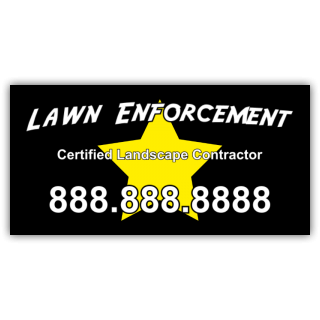 Lawn Enforcement Landscaping Company Magnetic Sign - Magnetic Sign