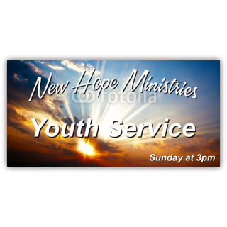 New Hope Ministries Youth Service Vinyl Banner