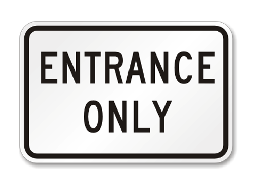 Road Sign Poly 12"H x 18"W