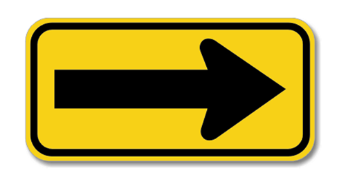 Road Sign .040 Aluminum 12"H x 24"W