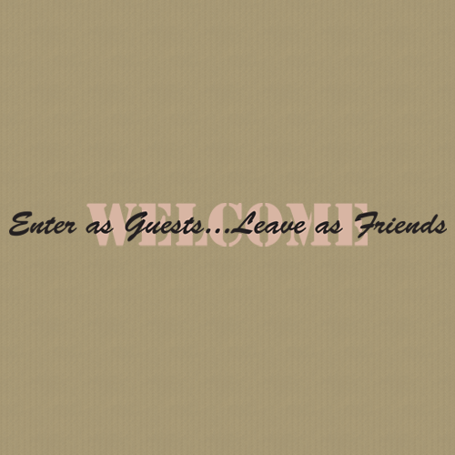 Welcome 242 Wall Lettering