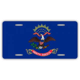 North Dakota State Flag License Plate