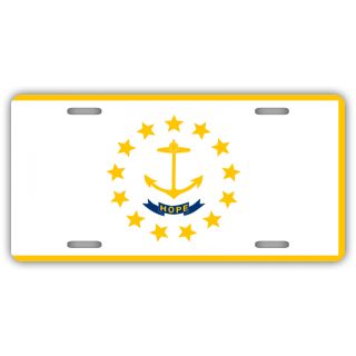 Rhode Island State Flag License Plate