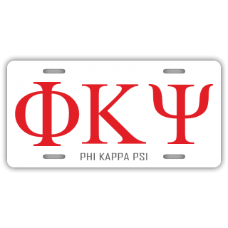Phi Kappa Psi License Plate