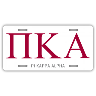 Pi Kappa Alpha License Plate
