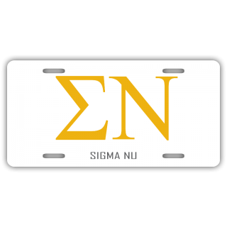 Sigma Nu License Plate