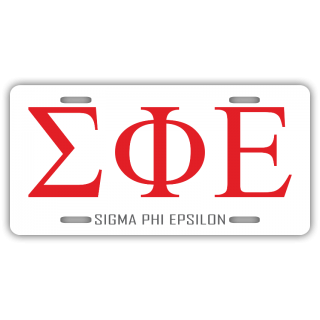Sigma Phi Epsilon License Plate
