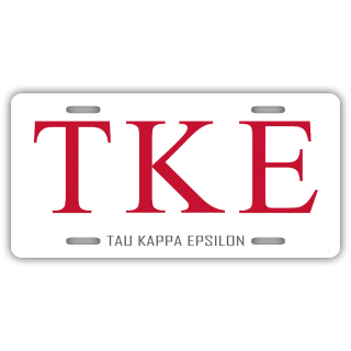 Tau Kappa Epsilon License Plate