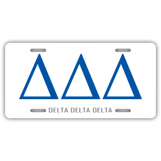Delta Delta Delta License Plate