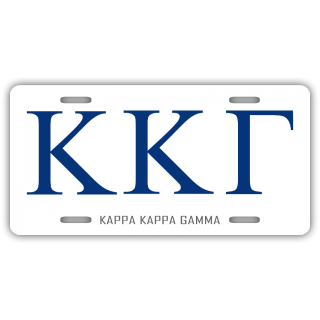 Kappa Kappa Gamma License Plate
