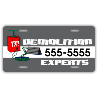Demolition Company License Plate