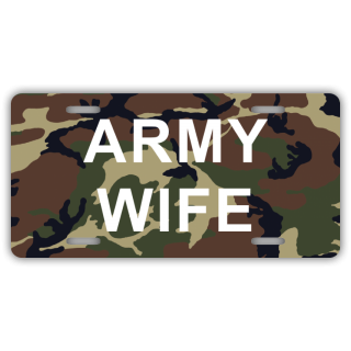 Army Wife License Plate