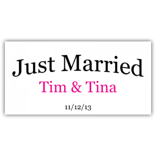 Just Married Tim & Tina