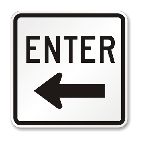 Road Sign Rigid 24"H x 24"W