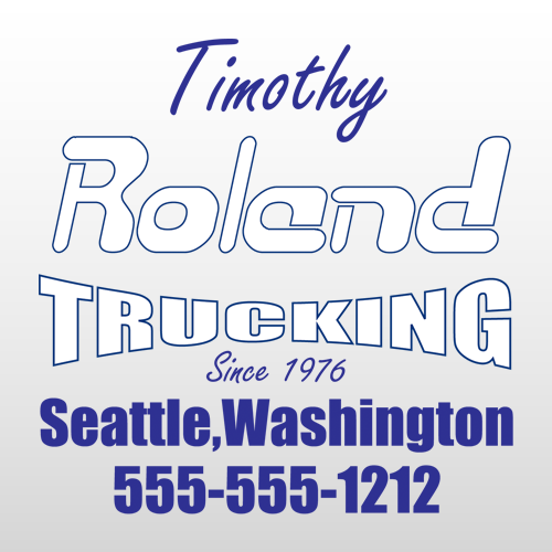 Roland 300 Truck Lettering