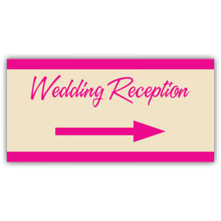 Wedding Reception Directional Arrow Banner
