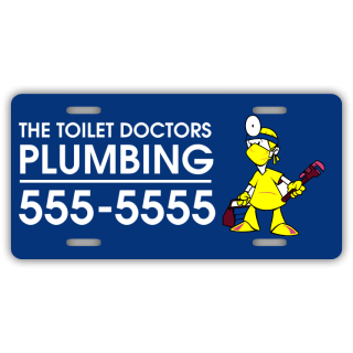 Plumbing License Plate - The Toilet Doctors