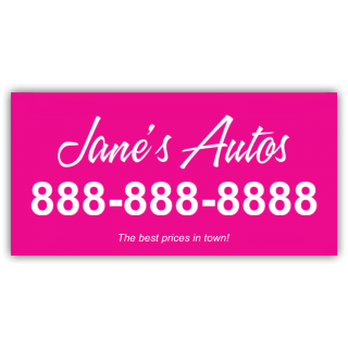 Jane's Auto Sales Vinyl Banner