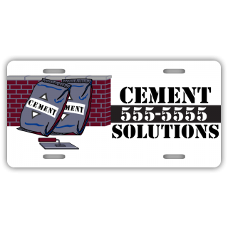 Cement Company License Plate