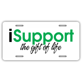 iSupport the Gift of Life License Plate