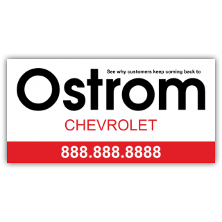 Ostrom Chevrolet Vinyl Banner