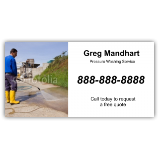 Greg Manhardt Pressure Washing Vinyl Banner