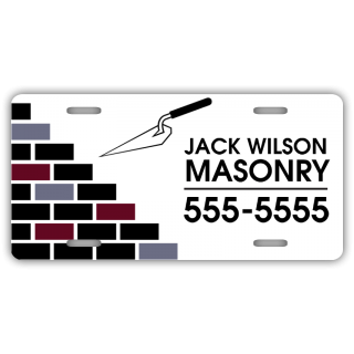 Masonry Company License Plate
