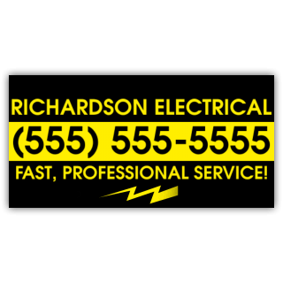 Electrician Magnetic Sign - Richardson Electrical - Magnetic Sign