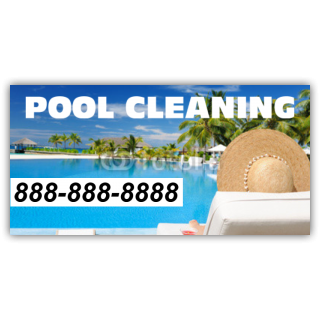 Pool Cleaning Vinyl Banner