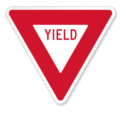 Road Sign Poly Triangle 30"H x 30"W