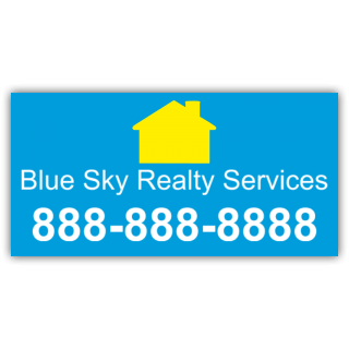 Blue Sky Realty Magnetic Sign - Magnetic Sign