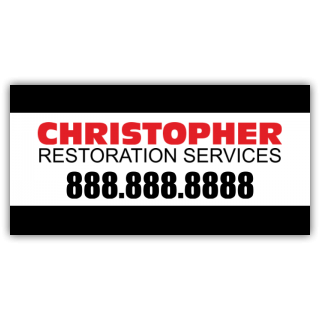 Christopher Restoration Services Vinyl Banner