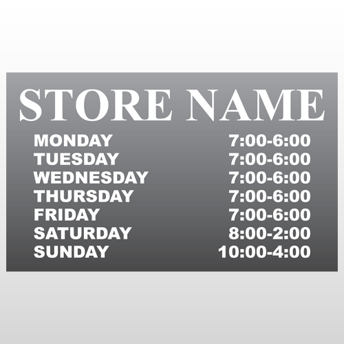 Vinyl Lettering for 36"H x 60"W Area