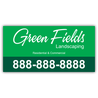Green Fields Landscaping Vinyl Banner