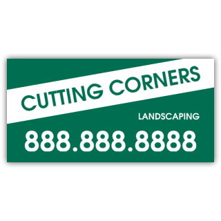 Cutting Corners Landscaping Vinyl Banner
