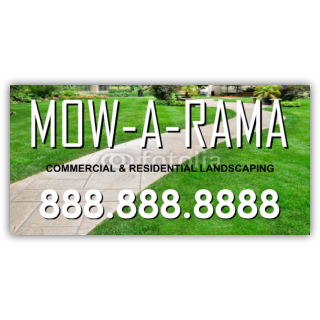 Mow A Rama Lawn Care Vinyl Banner