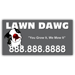 Lawn Dawg Lawn Care Vinyl Banner