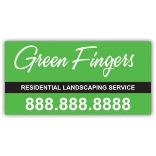 Green Fingers Landscaping Vinyl Banner