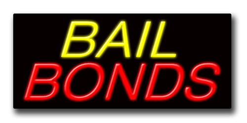 BAIL BONDS 13"H x 32"W Neon Sign