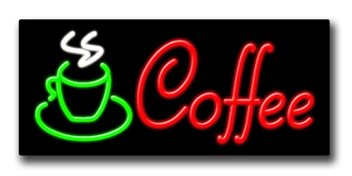 COFFEE 13"H x 32"W Neon Sign