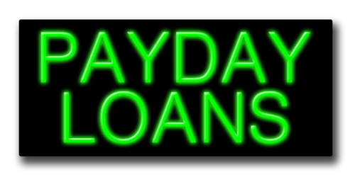 PAYDAY LOANS 13"H x 32"W Neon Sign