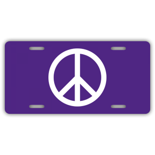 Peace Sign License Plate