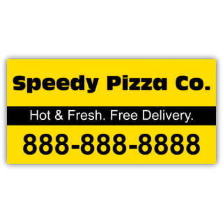 Speedy Pizza Co. Magnetic Sign - Magnetic Sign