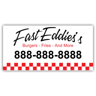 Fast Eddies Burgers Magnetic Sign - Magnetic Sign